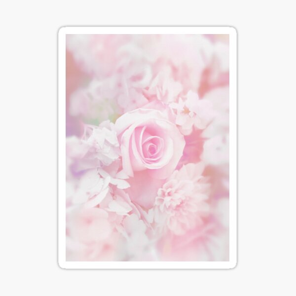 Colourful flower bouquet in pastel colours Sticker