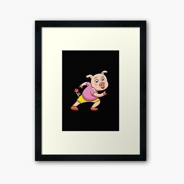 Funny Micropig Framed Art Print