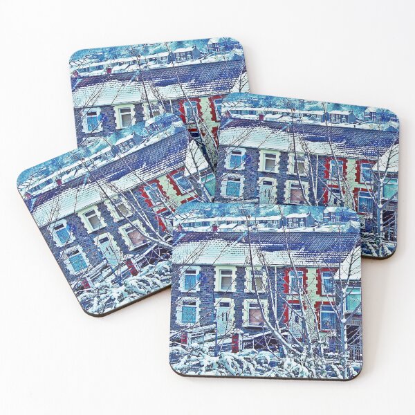 Item preview, Snowy Houses Porth designed and sold by VikingVisual.