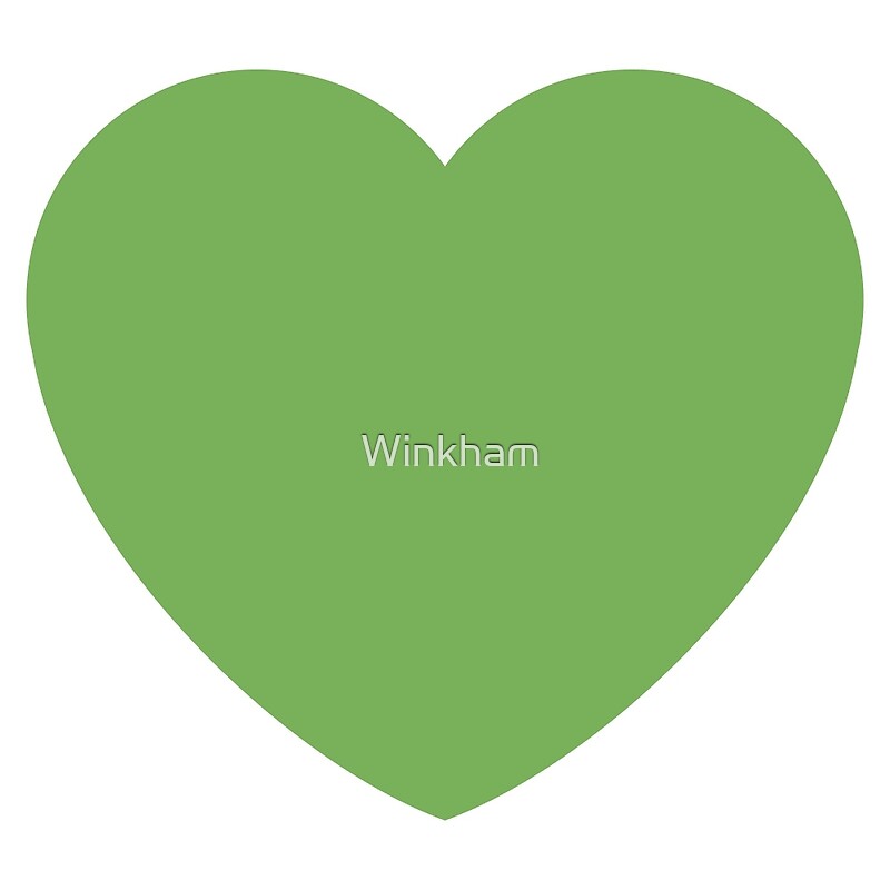 "Green Heart Emoji" by Winkham Redbubble