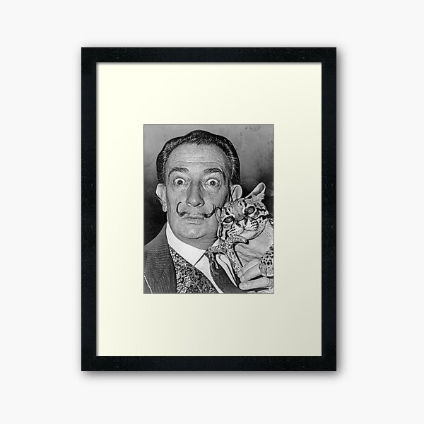 Salvador Dali et Cheetah Impression encadrée