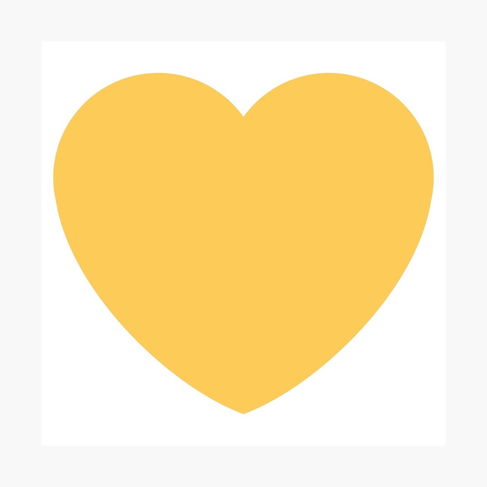 Gelbes Herz Emoji Metallbild Von Winkham Redbubble