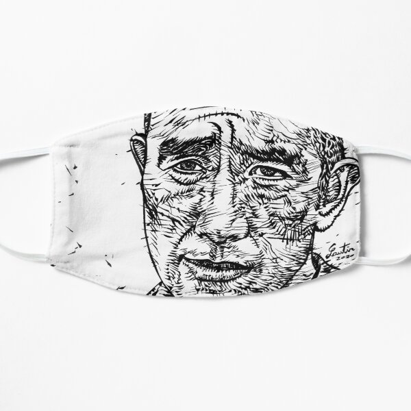 YUKIO MISHIMA ink portrait.1 Flat Mask