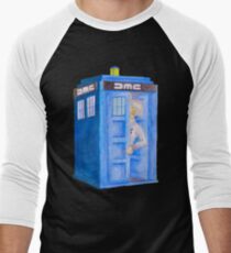 Doc and his Tardis Baseball ¾ Sleeve T-Shirt