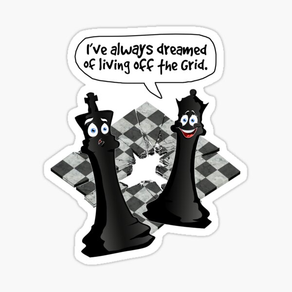 Green Eyed Cat Strategizes Next Chess Move | Sticker
