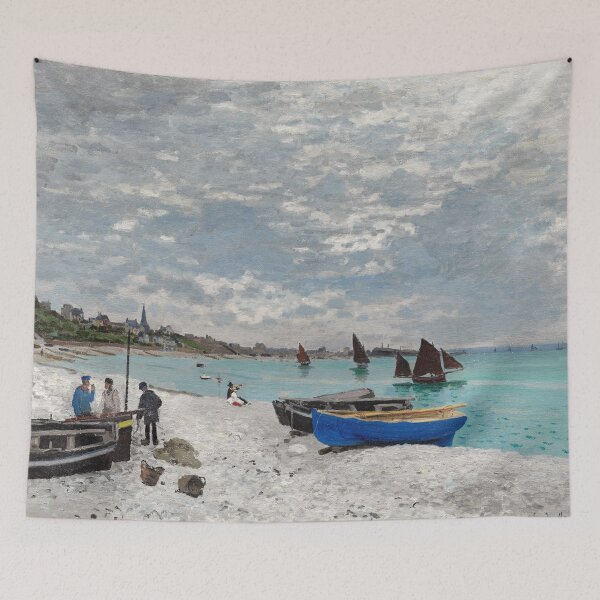 Aperçu de l'œuvre Claude Monet - La plage de Sainte-Adresse créée et vendue par Impressionist Masters.