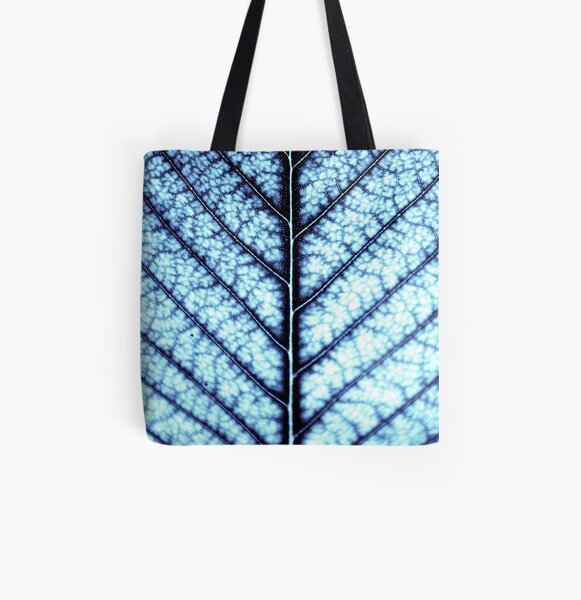 BLUE SERIES Abstract leaf close-up All Over Print Tote Bag