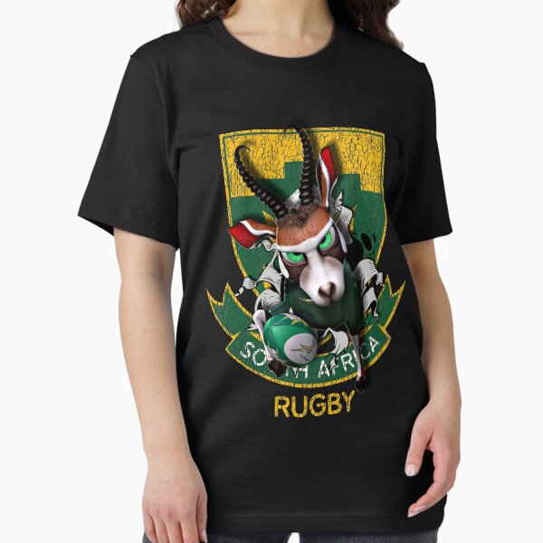 Ladies Rugby Ball T-Shirt: South Africa Rugby Cup - Handprinted In Wales - Italia - Foto 6
