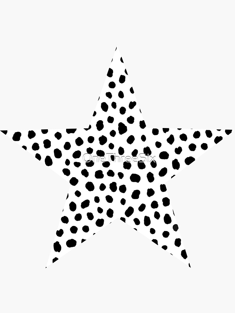 "Black and White Dalmatian Dots " Sticker by Redbubble