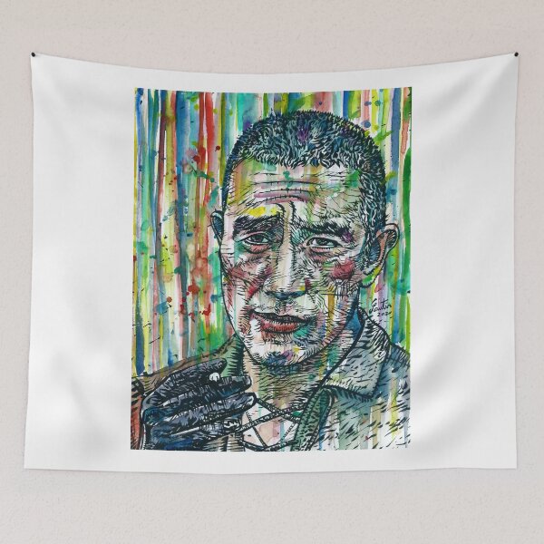 Item preview, YUKIO MISHIMA watercolor and ink portrait.1 designed and sold by lautir.
