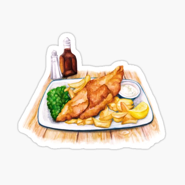 Fish & Chips Sticker