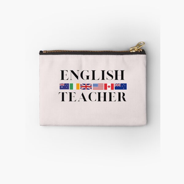 Item preview, English Teacher English Speaking Country Flags Black Writing designed and sold by Time4German.