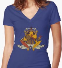 Bear & Bird Crest Women's Fitted V-Neck T-Shirt