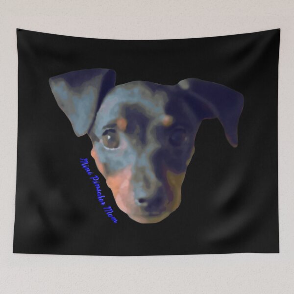 Item preview, Abstract Miniature Pinscher Mom Blue designed and sold by JWDesigns777.