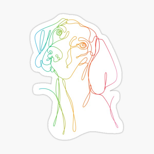 Rainbow dog Sticker