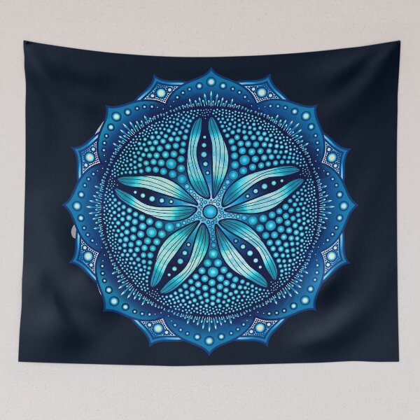 Item preview, Sand Dollar Mandala - Blue designed and sold by serenaking.