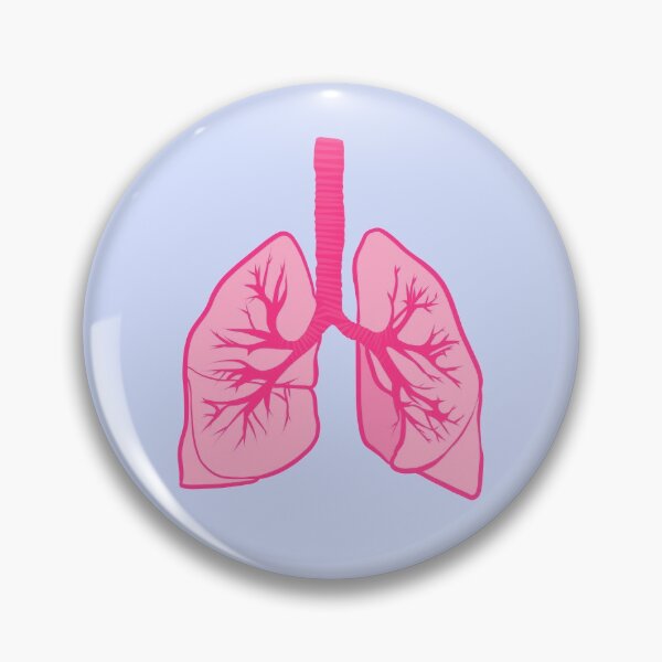 Item preview, minimalistic pastel pink lungs illustration | anatomy designed and sold by acatalepsys.