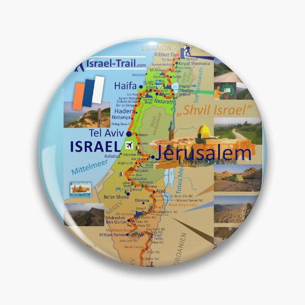 Item preview, Israel National Trail Map, Shvil Israel Map designed and sold by Ch-Seebauer.
