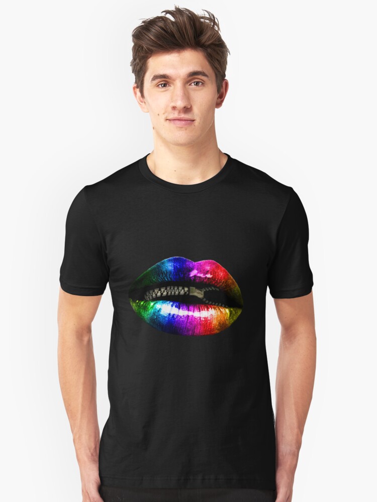Alternate view of "Zips and Lips" - Clothing Slim Fit T-Shirt