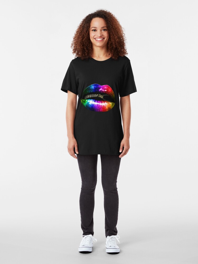 Alternate view of "Zips and Lips" - Clothing Slim Fit T-Shirt