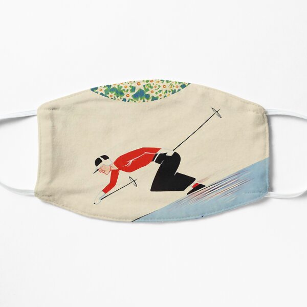 Art Deco era vintage Swiss Alps sport ad Mask