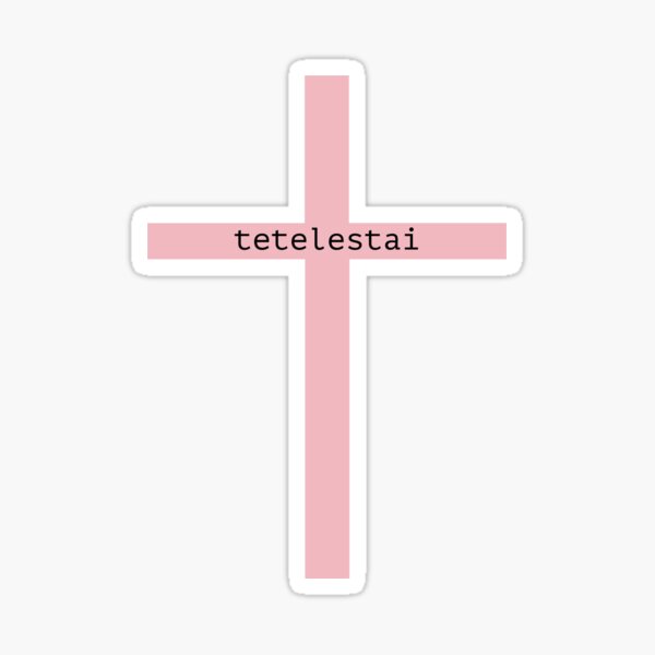 Artikel-Vorschau von Tetelestai-Kreuz (rosa), designt und verkauft von shiltebeitel20.