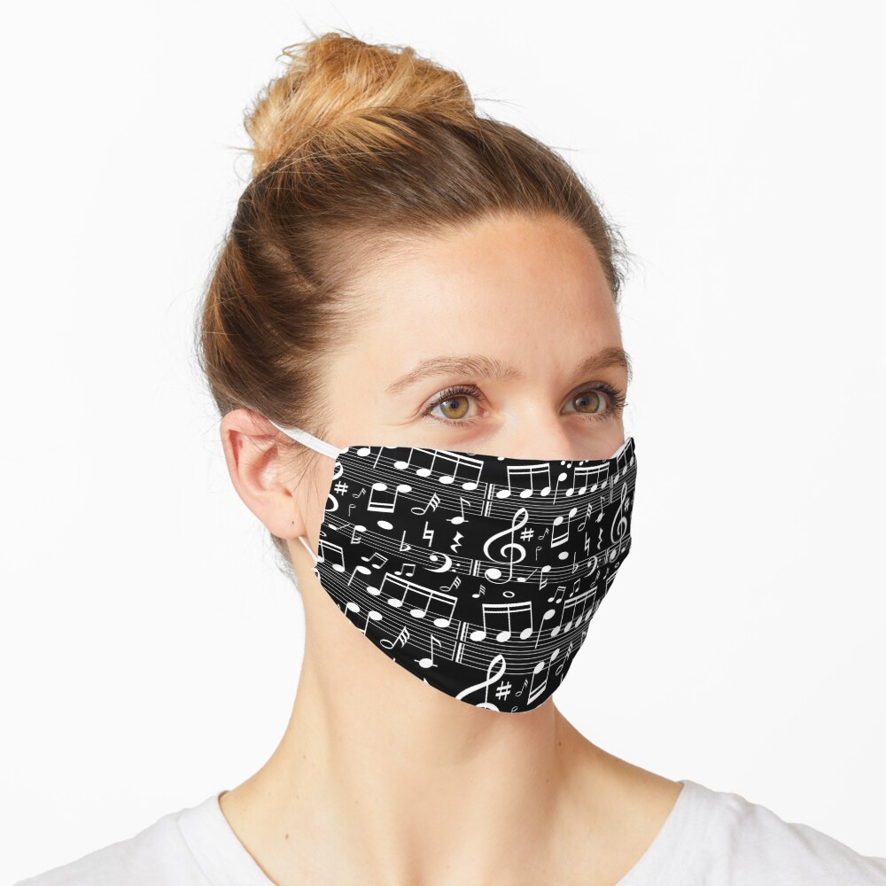 Musical Notes, Music Player Composer Pianist Gift Mask