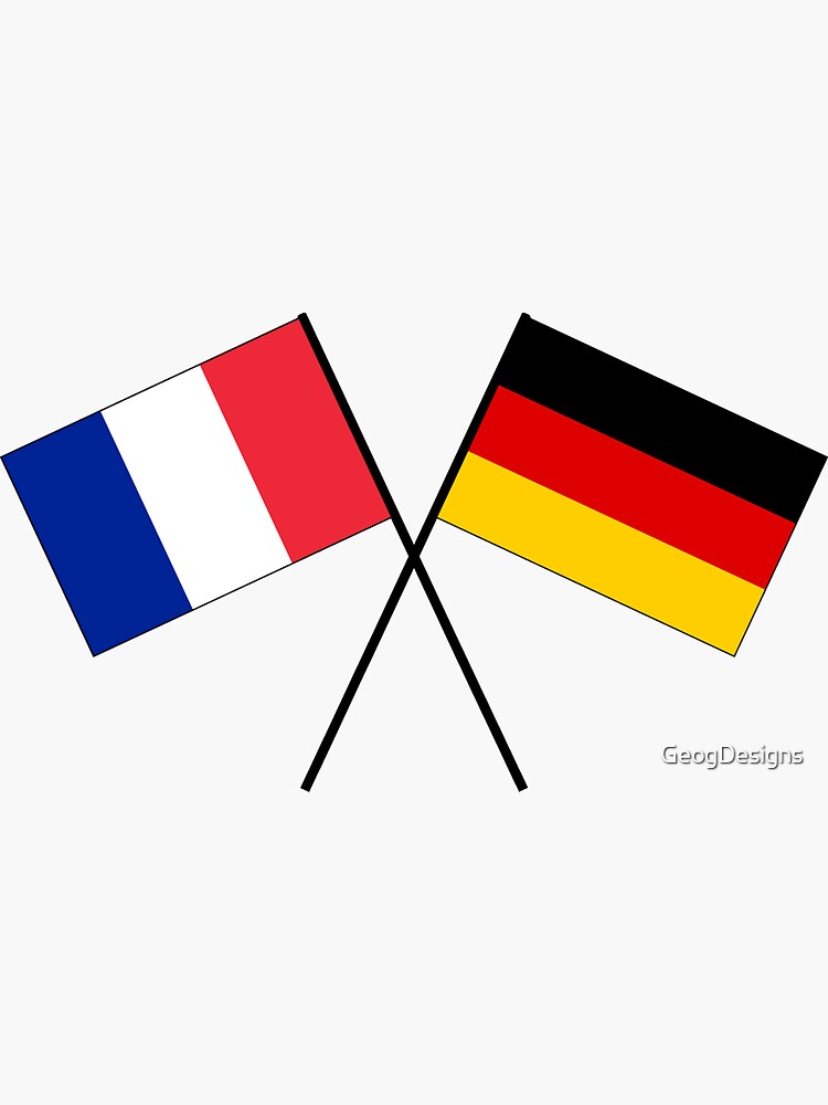 Sticker mit deutsch-französische Freundschaft EU Europa Flagge