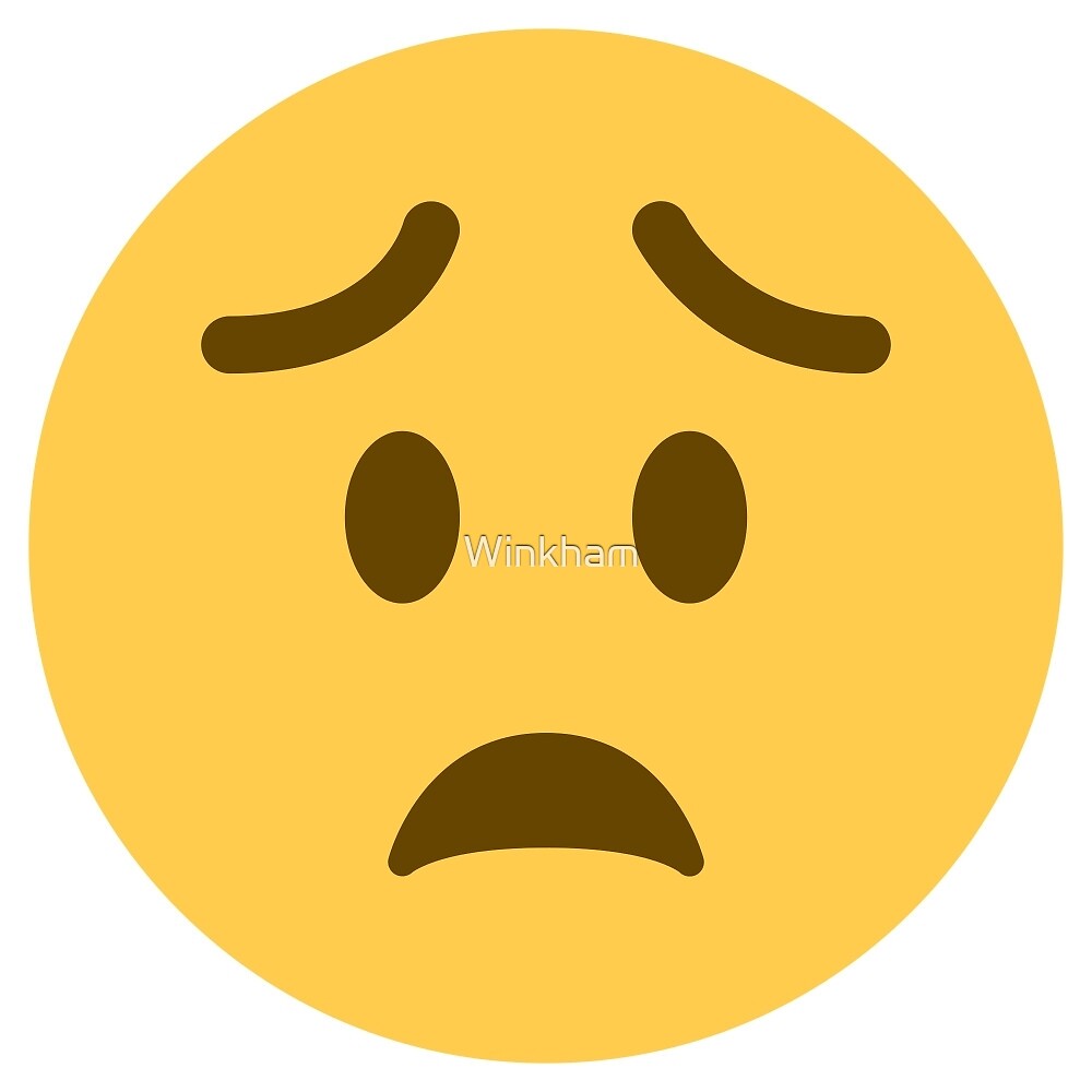 "worried face emoji" by Winkham | Redbubble