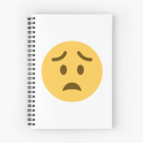 Item preview, worried face emoji designed and sold by Winkham.