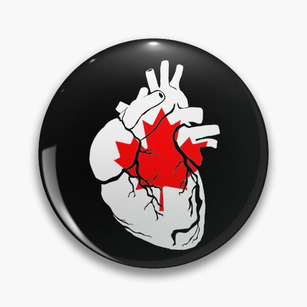 Artikelvorschau, Anatomisches Herzdesign, Kanada-Flagge entworfen und verkauft von BunDesigns.