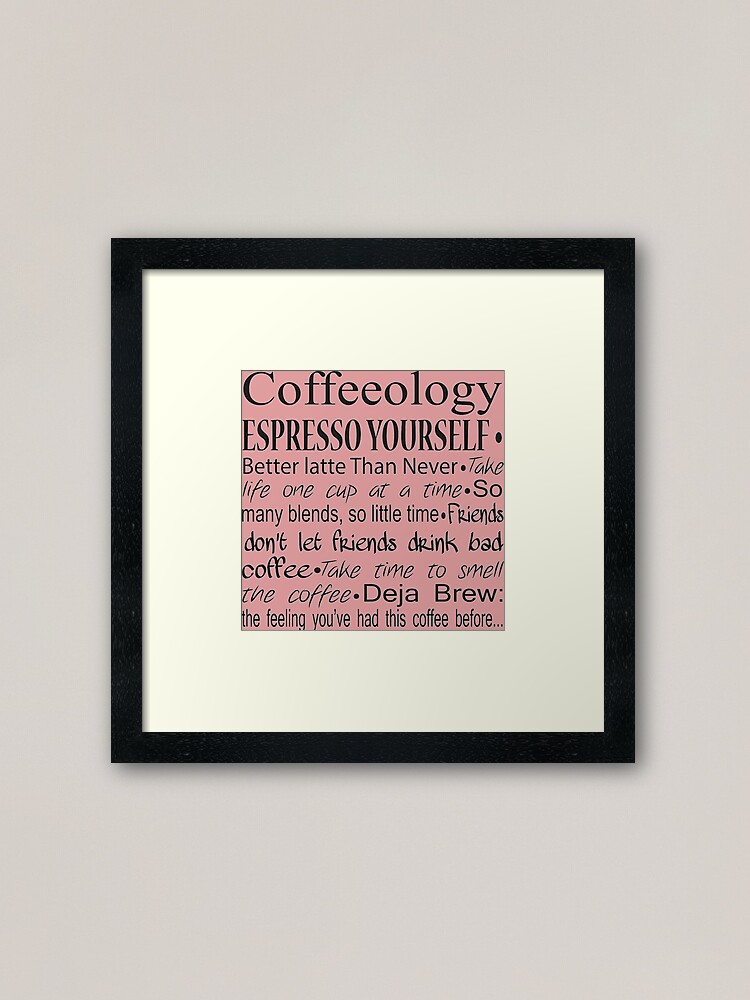 Coffee Lovers Gifts - Espresso Yourself - Better Latte Than Never Funny  Barista Coffee Lover Drinkers Gift Ideas | Poster