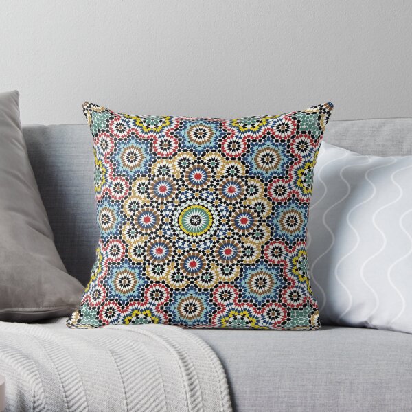 Moroccan Cushion Mandala Throw Pillow