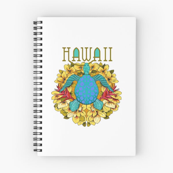 Item preview, Hawaii Text and Illustrated Turtle, Hawaiian Flowers designed and sold by reneeci.