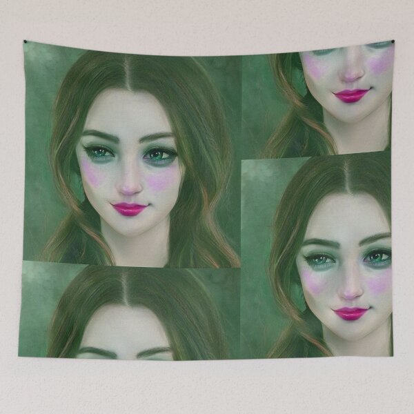 Item preview, Hilla Brunette Hippie Portrait designed and sold by marjard.