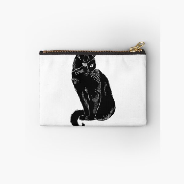 Item preview, Blacktail - Black Cat illustrated portrait designed and sold by JustineLecouffe.