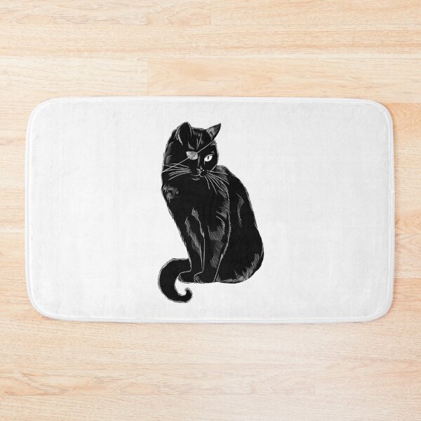 Item preview, Blacktail - Black Cat illustrated portrait designed and sold by JustineLecouffe.