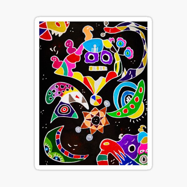 A whimsical night Sticker