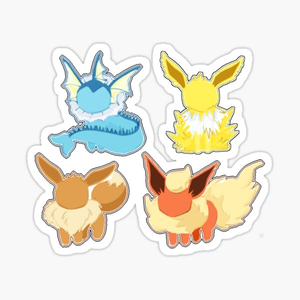 Eeveelution Rainbow - Pokemon Group Stickers – Shinnoyume