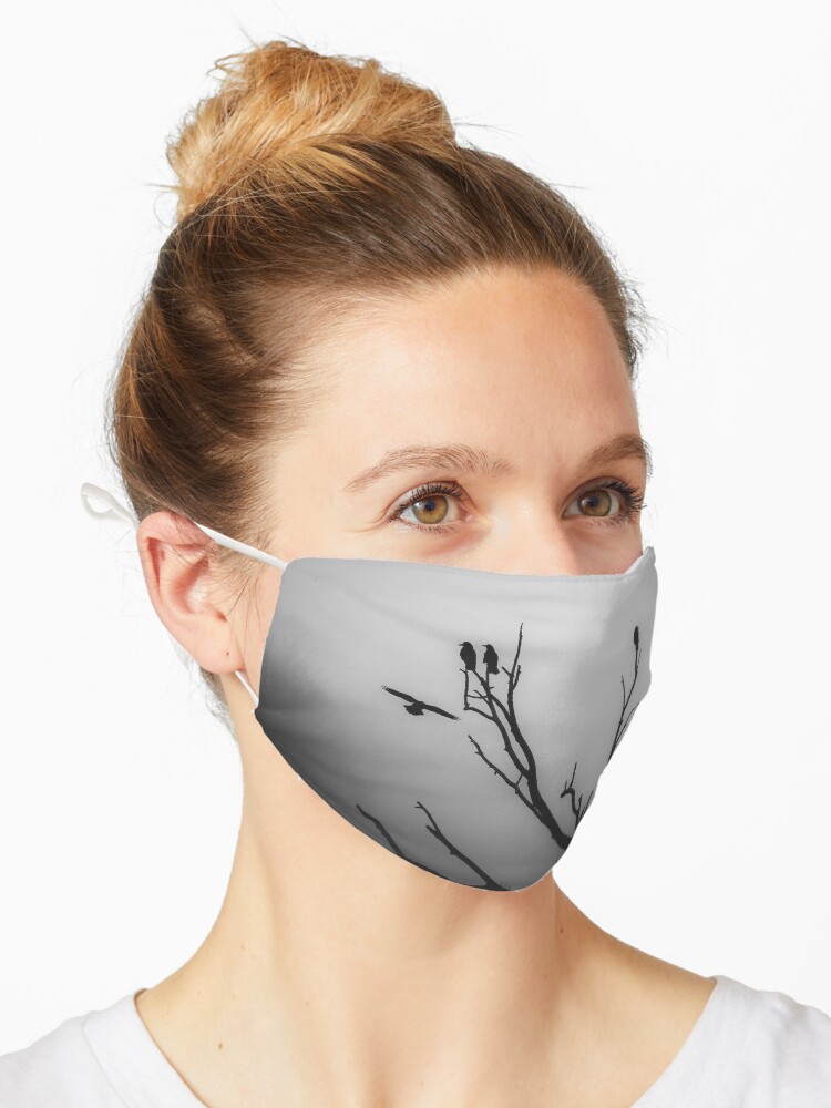 Thumbnail 1 of 5, Mask, A perch in the mist designed and sold by AYatesPhoto.