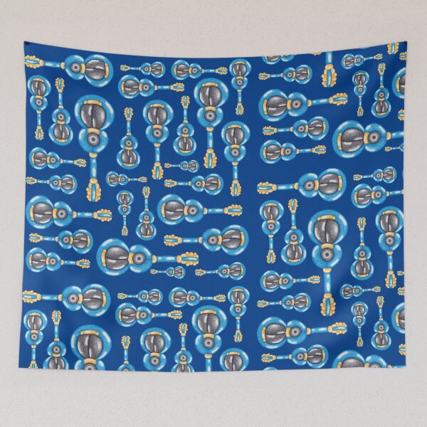 Item preview, Blue balloon guitar pointillism painting, a good gift for guitar players  designed and sold by MitoP.