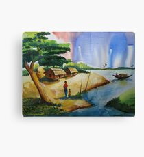 Village landscape of Bangladesh Canvas Print
