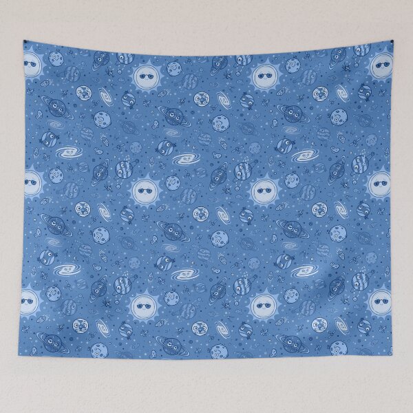 Item preview, Cartoon Space Pattern - Blue designed and sold by chayground.