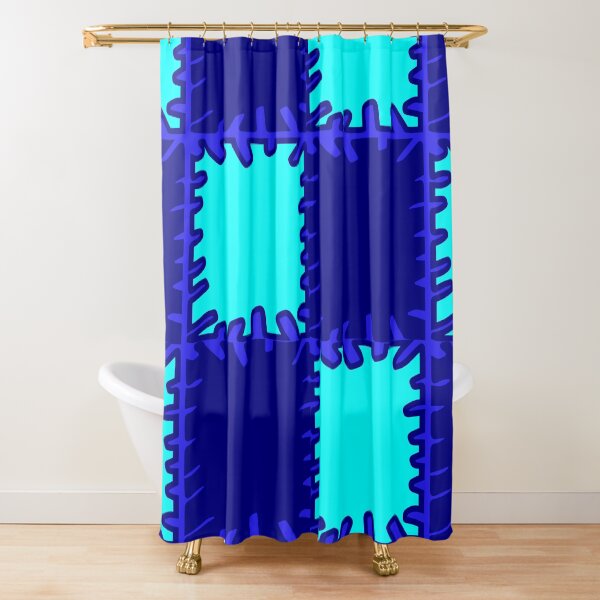 Square of blues #02 Shower Curtain