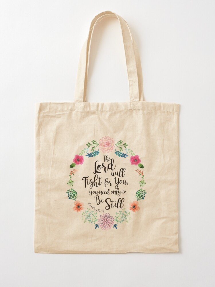 Half Leopard Sunflower, the Lord Will Fight for You Tote Bag