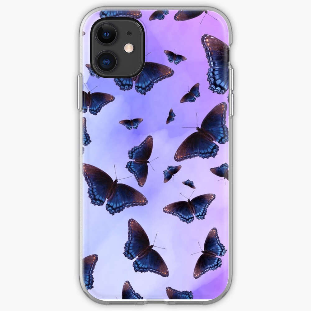 Blue Wing Butterflies Evening Purple Haze iPhone Case & Cover