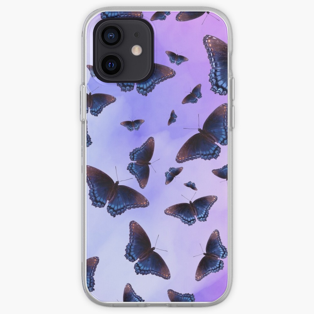 Blue Wing Butterflies Evening Purple Haze iPhone Case & Cover