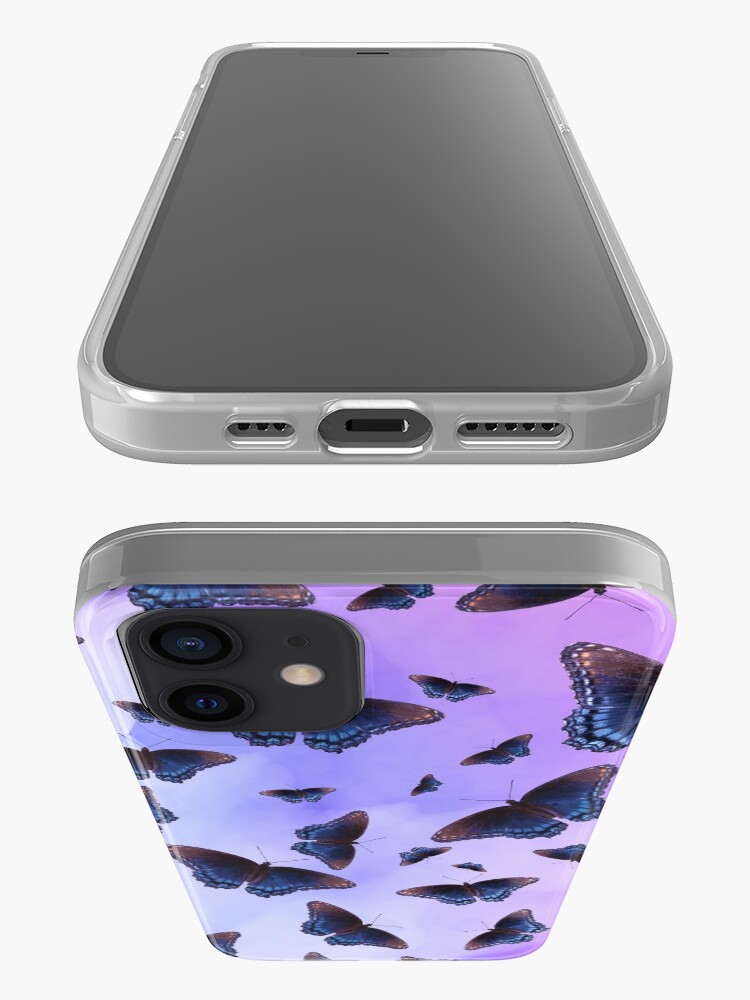 Alternate view of Blue Wing Butterflies Evening Purple Haze iPhone Case & Cover