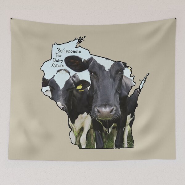 Item preview, Wisconsin Map with Unoffical State Nickname:  The Dairy State designed and sold by Havocgirl.