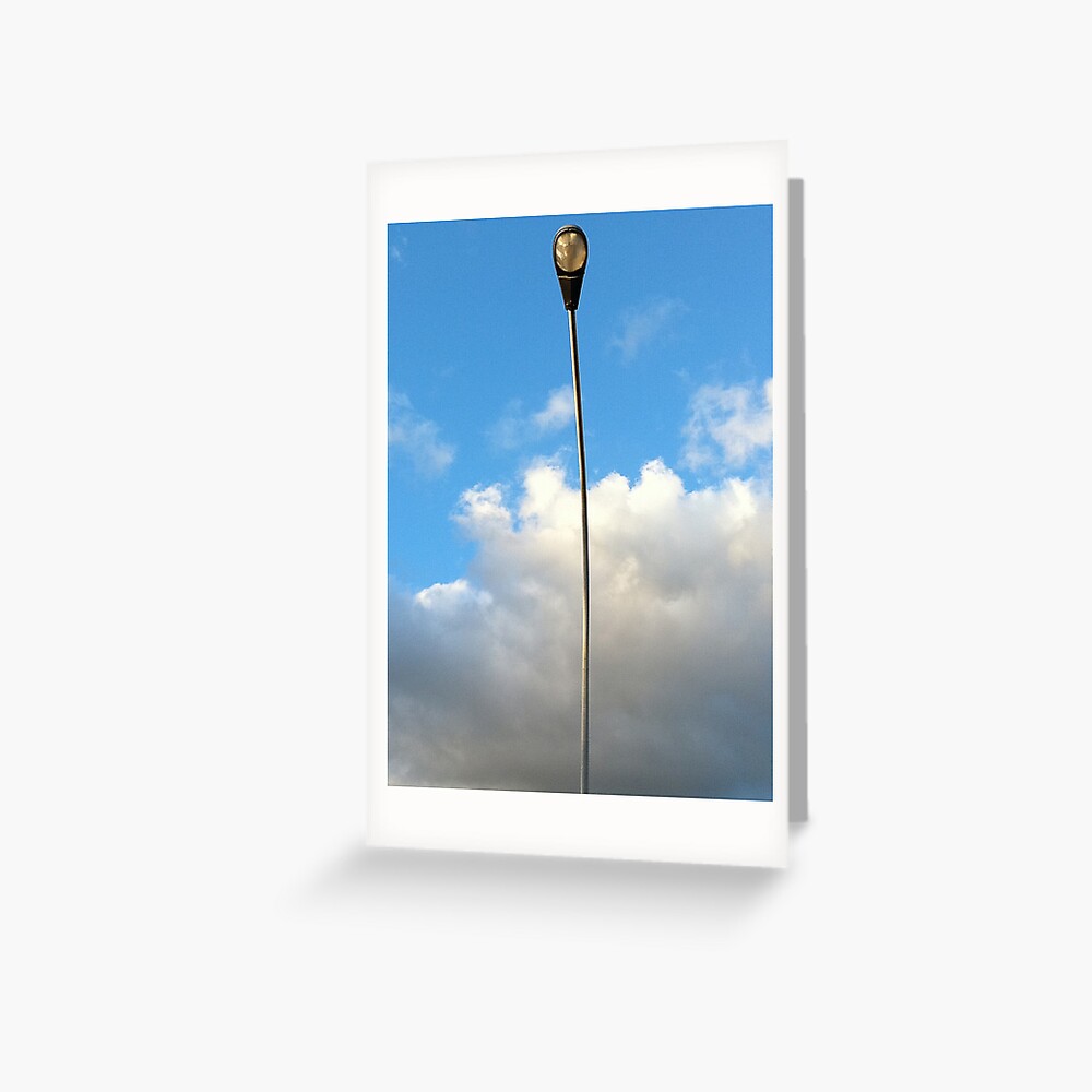 Just a lampost having a nice day behind it Greeting Card